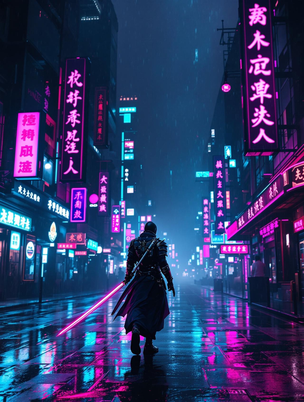 赛博江湖 - 科幻短片海报 - 飓风影视